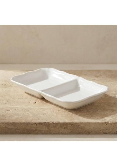 Aryıldız Voyage 2 Bölmeli Servis Tabağı 17cm Krem