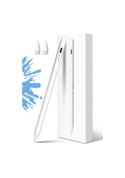 Novstrap Apple Uyumlu iPad  Pro 12.9 İnç 2/3/4/5/6 Nesil İle Dokunmatik Tablet Kalemi Dz900 Gen3 Stylus Pencil Avuç İçi Reddi 2 Adet Yedek Uç