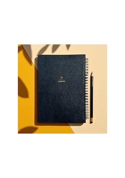 A5 Spiralli Defter, Hedef Ve Egzersiz Planlayıcı, 132 Sayfa Ve Suni Deri Kapak İle Açık Gri