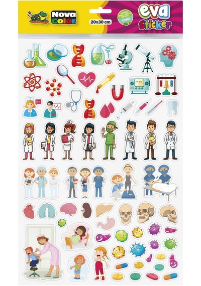 Nova Color Meslekler Eva Sticker Çıkartma 20X30 CM Nc-690