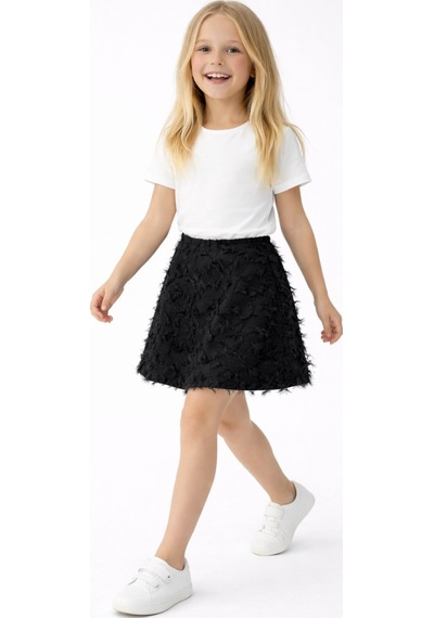 Esila Kids Kız Çocuk Etek Tütü Etek Sarı Renk Siyah
