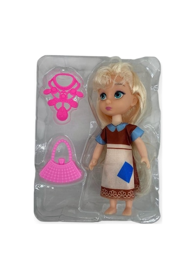 Aksesuarlı Mini Prenses Oyuncak Bebek 13 Cm 90459442