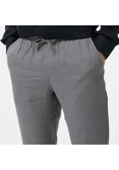 Nautica Erkek Gri Jogger Keten Pantolon Düz P55116t Gri