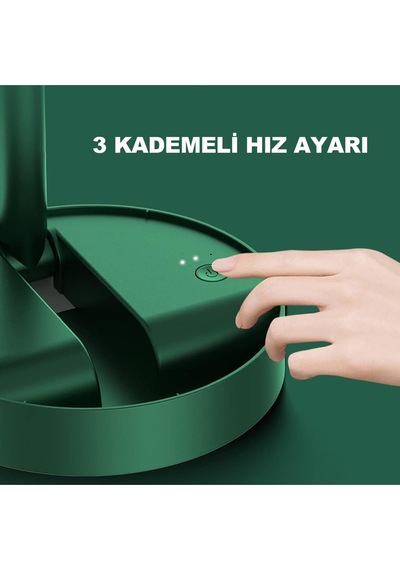 Robeve Masaüstü Vantilatör Şarjlı Vantilatör 3 Kademeli Vantilatör Fan Masa Üstü Kompakt Vantilatör