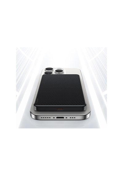 Benks Mp17 Armorgo M-safe Özellikli 600d Aramid Fiber Qi2 Teknolojili Powerbank 15w 10000mah Siyah Siyah
