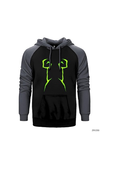 World Of Warcraft Legion Demon Hunter Gri Renk Reglan Kol Sweatshirt / Hoodie