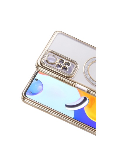 Xiaomi Redmi Note 12 Pro 4g Joke Simli Magneticsafe Kılıf Gold
