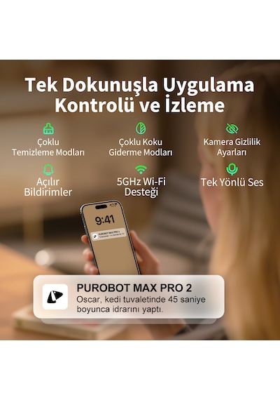 Petkit Purobot Max Pro 2 Akıllı Kedi Tuvaleti Resmi Distribütör Garantili