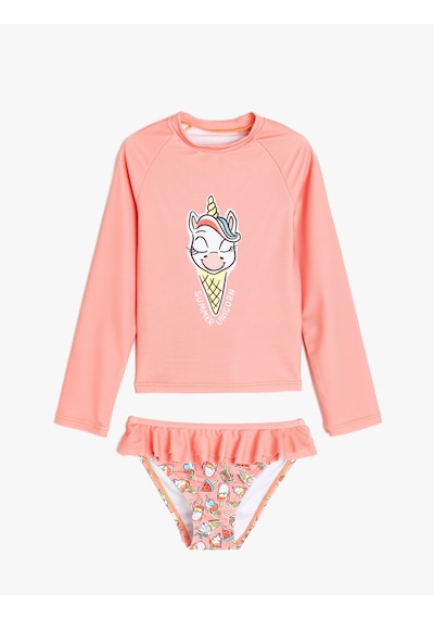 Koton Fırfır Detaylı Unicorn Baskılı Uzun Kollu Bikini Seti Pembe Desenli 5skg00025mm Pembe Desenli Koton Fırfır Detaylı Unicorn Baskılı Uzun Kollu Bikini Seti Pembe Desenli 5skg00025mm Pembe Desenli