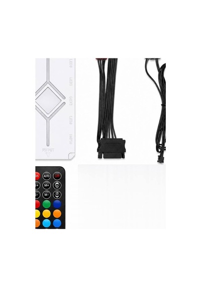 Argb Fan Ve Led Kontrolcü Hub Seti Uzaktan Kumandalı Beyaz Nd2816w Evimdeyokyok