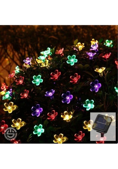 Solar 30 Ledli Çiçekli Rgb Bahçe Aydınlatma Dekorasyon Güneş Enerjili Standart