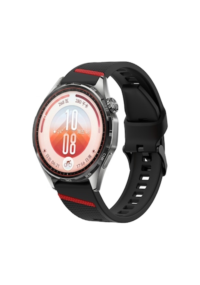 Sneezy Huawei Watch Gt 7 46mm Uyumlu Slash Örgü Desenli Sportif Silikon Saat Kordonu