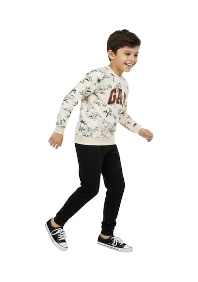 Baglan Erkek Çocuk Önü Baskılı Sweatshirt Ve Eşofman Alt Takım Bgl-st05251 Siyah