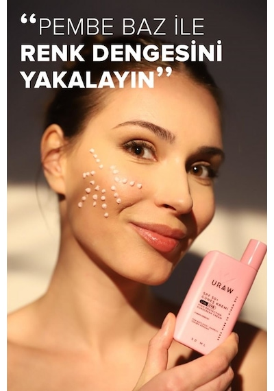 Uraw Pink Touch Blueberry Ton Eşitleyici Güneş Kremi SPF50+ 50 ML
