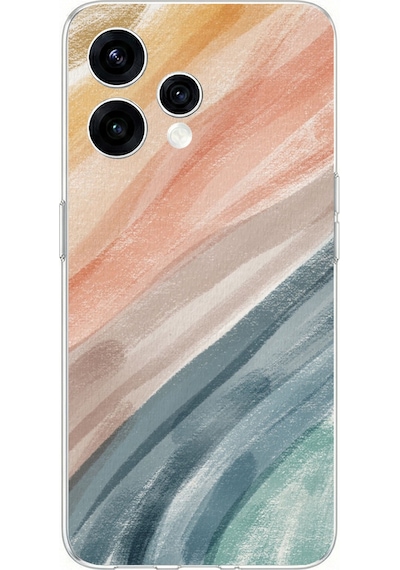 Oppo Reno 15 - Reno 15f Uyumlu Modern Renk Paleti Baskılı Silikon Kılıf Renkli