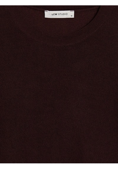 Lc Waikiki Lcw Everyday Bordo Bisiklet Yaka Kadın Triko Kazak Bordeaux