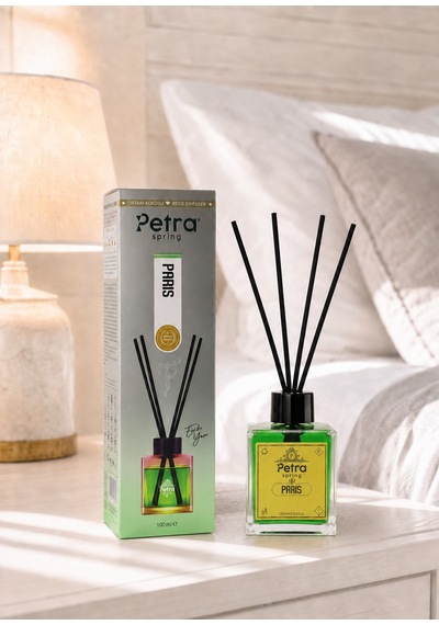 Paris 100ml Bambu Çubuklu Oda Kokusu - Premium Reed Diffuser / Long Lasting Home Fragrance Parfüm Bazlı Reed Diffuser Ev, Ofis , Banyo Ve Ortam Kokusu Black Ice