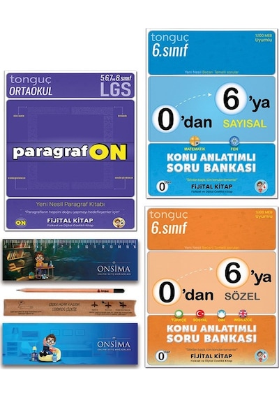 Tonguç Akademi 6. Sınıf 0 Dan 6 Ya Konu Anlatımlı Soru Bankası Tüm Dersler - Paragrafon Set 3 Kitap