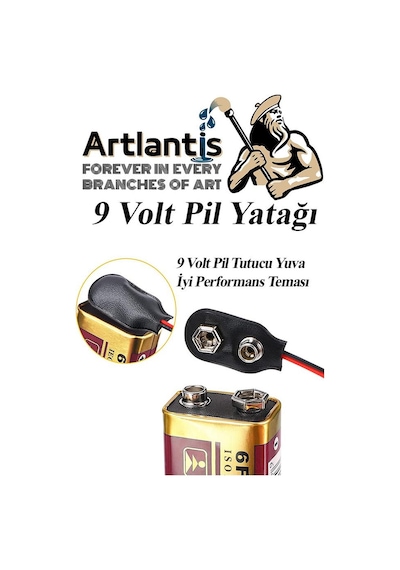 9 Volt Pil Yatağı 5 Adet 9v Pil Yuvası İkili 9v Pil Başlığı Pil Tutucu Okul Hobi Elektrik Deney