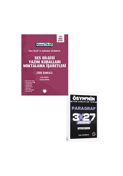 2027 Okyanus 2027 Tyt Kpss Tüm Adaylar İçin Ses Bilgisi Yazım Kuralları Noktalama İşaretleri Konutik Soru Bankası+ Evp Akademi Paragraf