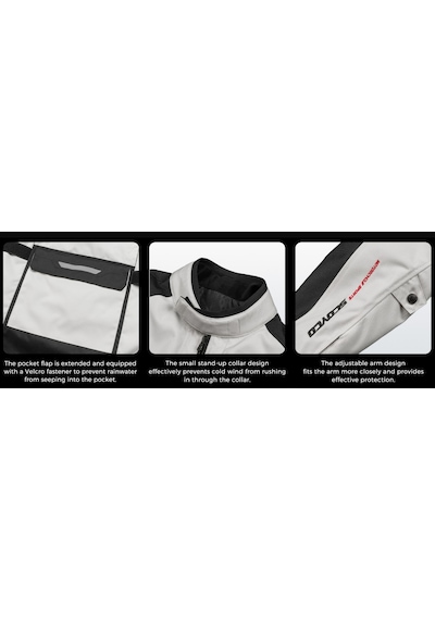 Scoyco Jk122 Motosiklet Montu 4 Mevsim Uzun Oxford 600-d Dayanıklı Kumaş Motorcu Mont Gri