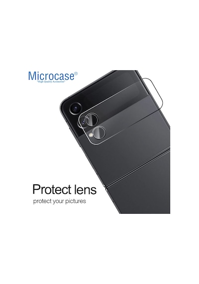 Microcase Samsung Galaxy Uyumlu Z Flip 4 Kamera Camı Lens Koruyucu Film