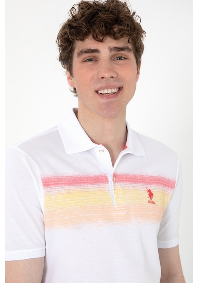U.S. Polo Assn. Erkek Regular Fit Polo Yaka Turuncu Tişört 50300365-VR202
