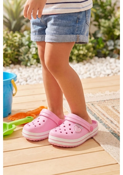 Twigy Kalp Çocuk Sabo Terlik Pembe 25/30