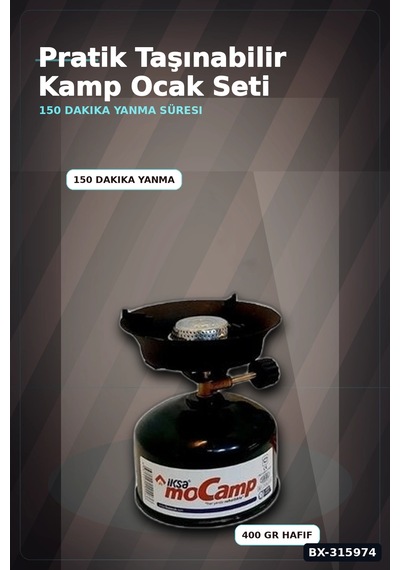 Kamp Ocağı Taşınabilir 600 Derece Isıya Dayanıklı Fırın Boyalı Paslanmaz Tekli Bx-315974 Çok Renkli