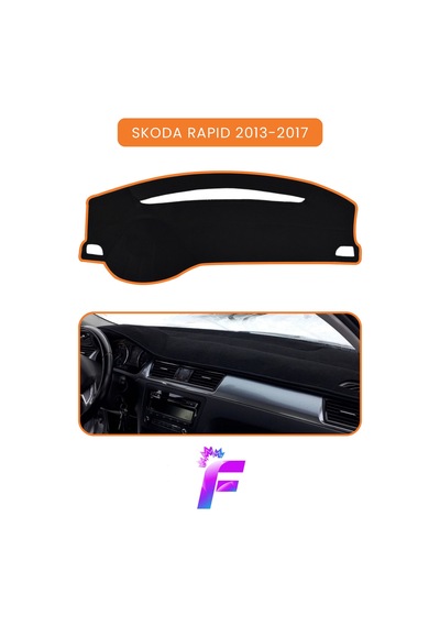 Skoda Rapid 2013-2017 Araca Özel Torpido Örtüsü Ön Göğüs Kılıfı Tam Koruma Tam Uyum A82 Torpido Halısı