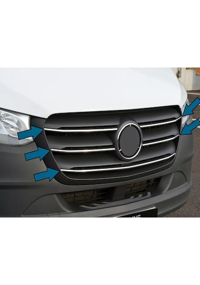 Mercedes Sprinter W907 Krom Ön Panjur 5 Parça 2018 Üzeri P.çelik