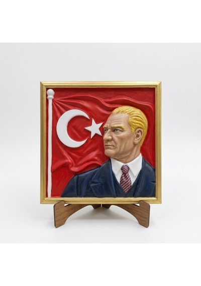 Atatürk-bayrak Portre Silikon Kalıp 15x15 Cm