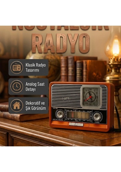 Nostaljik Vintage Radyo Kompakt Ve Dekoratif Tasarım