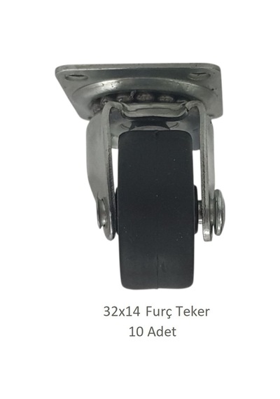 Furç Teker 32 X 14, Bavul, Valiz, Çanta, Servis Sehpası Için 10 Adet Siyah