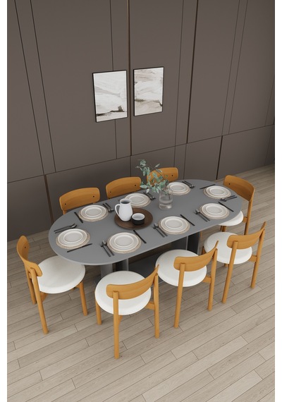 Lüks Yemek Odası Takımı 3 Parça %100 Mdf Konsol Yemek Masası Tv Ünitesi Yt02 Kül Gri Lüks Yemek Odası Takımı 3 Parça %100 Mdf Konsol Yemek Masası Tv Ünitesi Yt02 Kül Gri