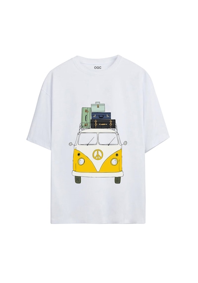 Volkswagen Oversize Unisex T-shirt Beyaz