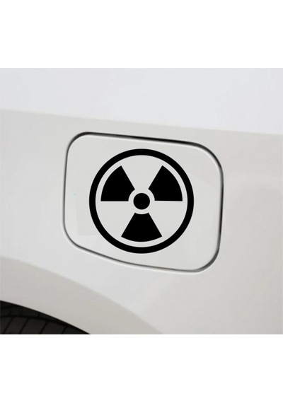 Araba Depo Kapağı Sticker Radyasyon Oto Sticker 2 Adet