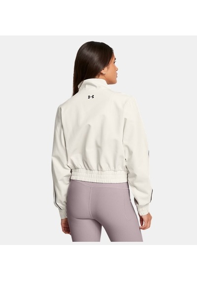 Kadın Ua Unstoppable Crop Ceket 1386479-110 Summit White Black Beyaz - Siyah