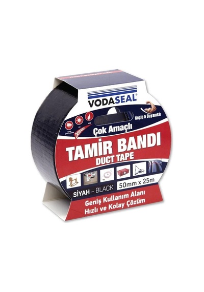 Mey İthalat Vodaseal Duct Tape Tamir Bandı 50 Mm 25 Metre Siyah