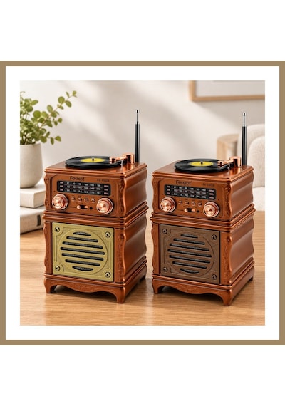 Bezos Retro Radyo Hoparlör Am Fm Sw Bluetooth Usb Type-c Şarjlı 22