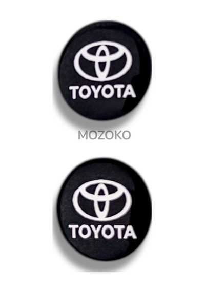 Kendinden Yapışkanlı Toyota Logolu 14 Mm Damla Baskılı Anahtarlık Kumanda Amblemi 2 Adet 3d Etiket