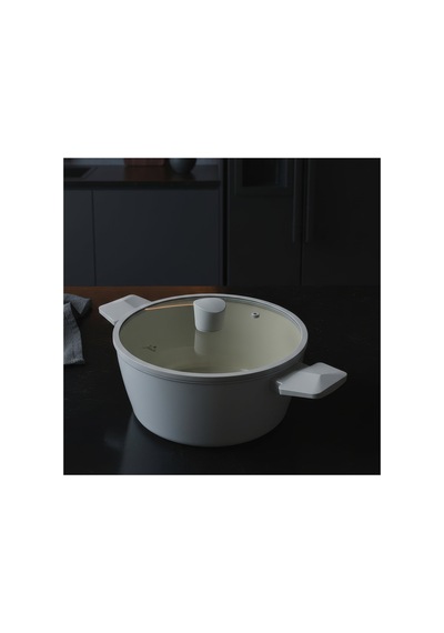 Jumbo Swiss Crystal Light Grey Derin Tencere 20 Cm Gri