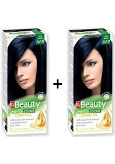 Mm Beauty Bitkisel Saç Boyası Mavi Siyah M19 - 2 Adet (464063502)