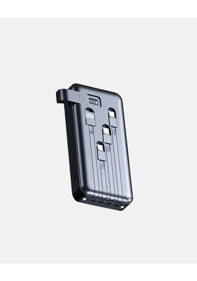 Powerbank 20000 Mah Led Fenerli Ve Çoklu Güvenlik Korumasına Sahip Siyah