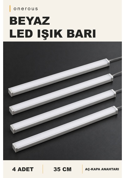 Onerous 35 Cm Beyaz Led Bar, 4 Adet, Anahtarlı