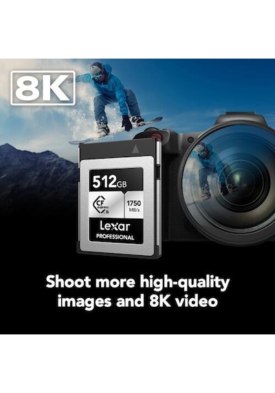 Lexar LCXEXSL512G-RNENG 512 GB Gümüş Serisi Cfexpress Type B Hafıza Kartı