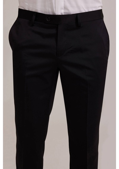 Ysf Erkek Siyah Yelekli Kırlangıç Yaka Slim Fit Damatlık