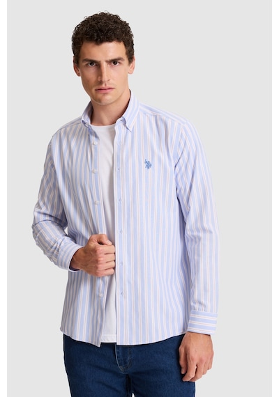 U.S. Polo Assn. U.s. Polo Assn. Erkek Mavi Gömlek Desenli 50324674-vr036