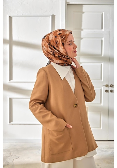 Silk Home Velora Eşarp 161001-02 Siyah, Krem, Kahverengi, Taba