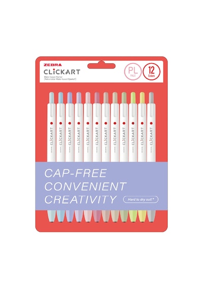 Zebra Clickart Market Pen 0.6mm 12'li Tükenmez Kalem Seti Pastel Colours / Wyss22-12czpl Diğer